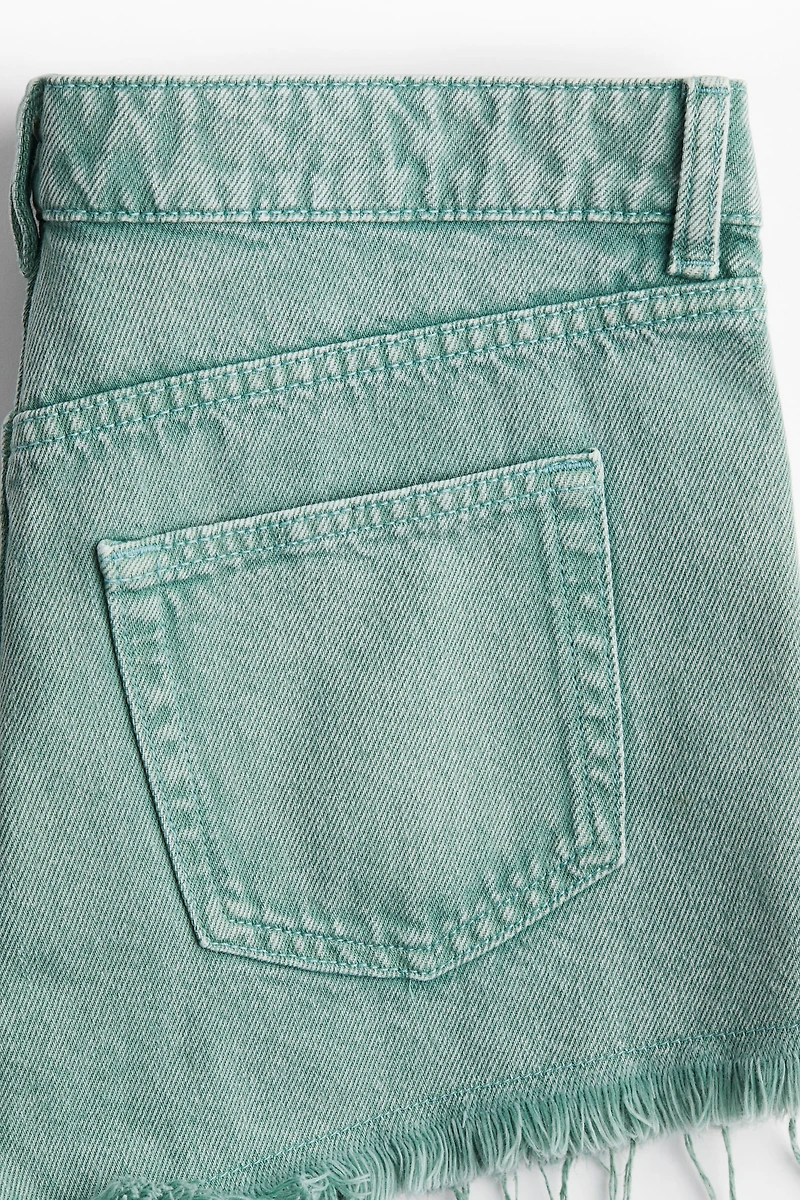 Frayed Denim Shorts