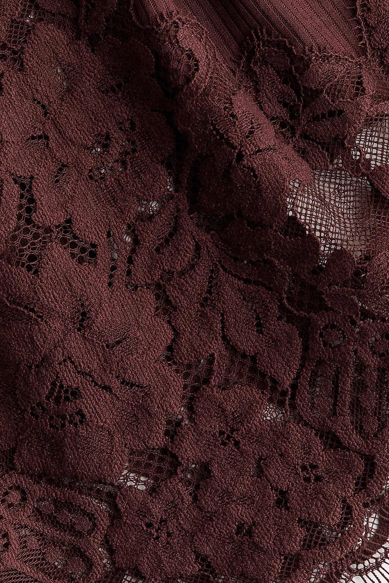 Lace-Trimmed Pajama Pants