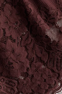 Lace-Trimmed Pajama Pants