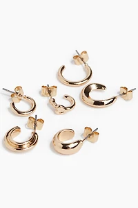 6 Pairs Hoop Earrings