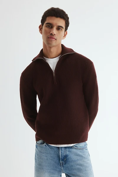 Regular-Fit Half-Zip Sweater