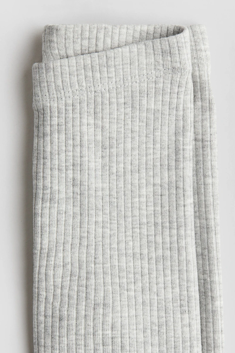 Ribbed Cotton Leggings