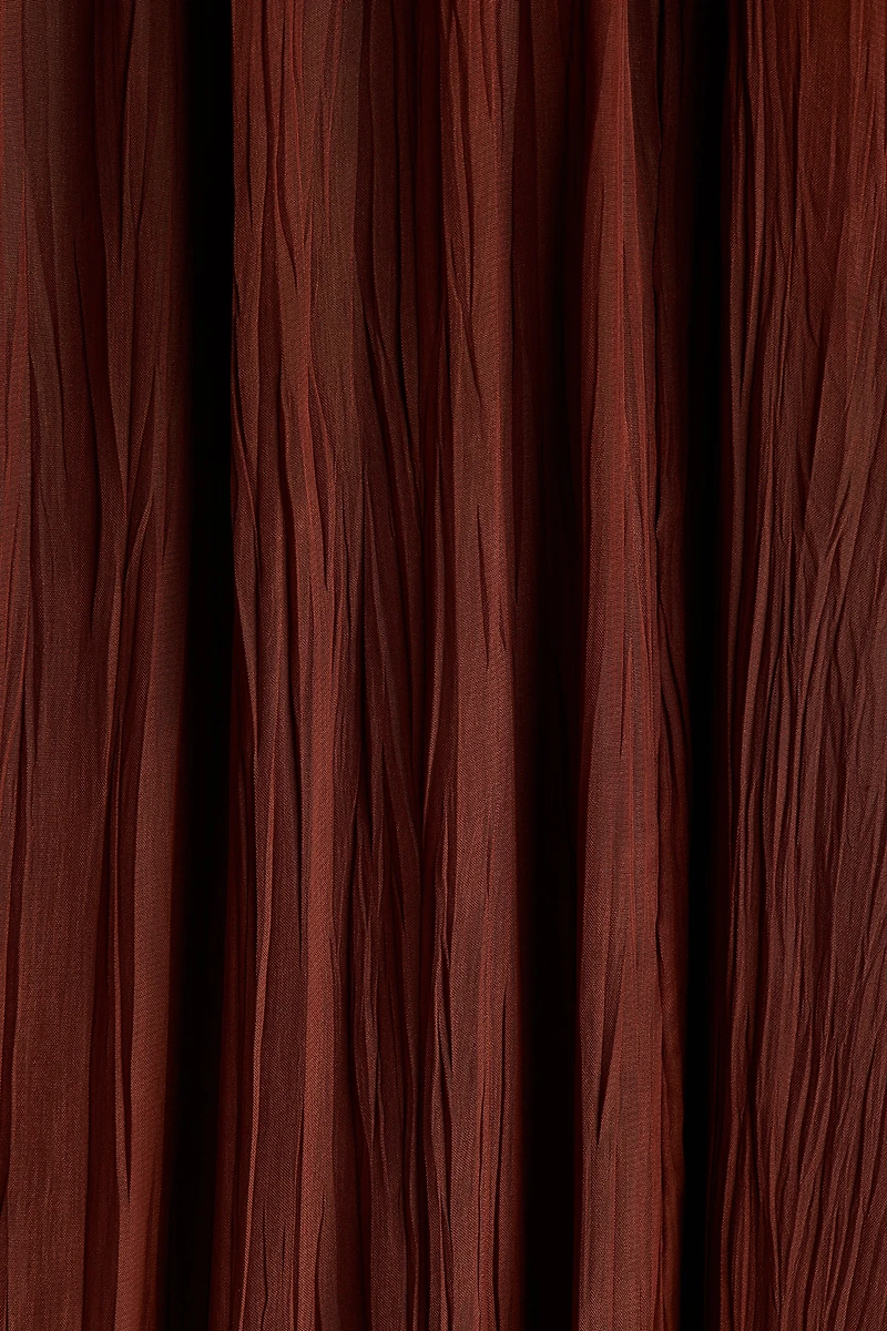 Draped Plissé Dress
