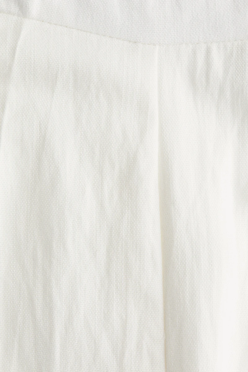 Wide-Leg Twill Pants