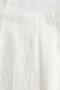 Wide-Leg Twill Pants
