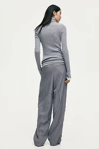 Merino Wool Turtleneck Top