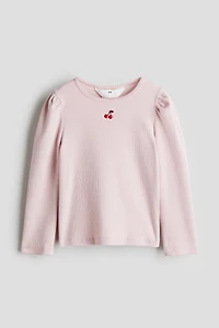 Haut en jersey à bords picots