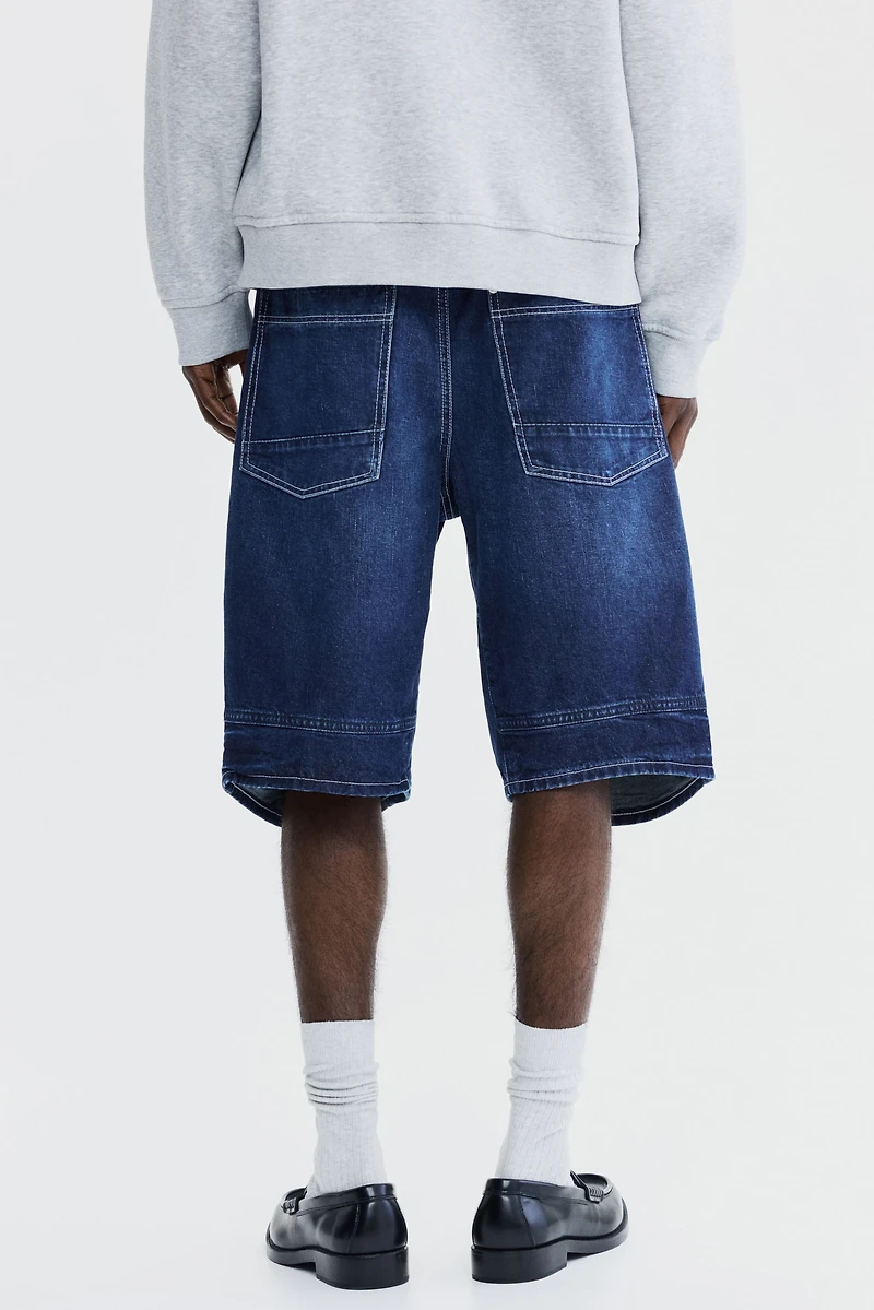 Super-Baggy Denim Shorts