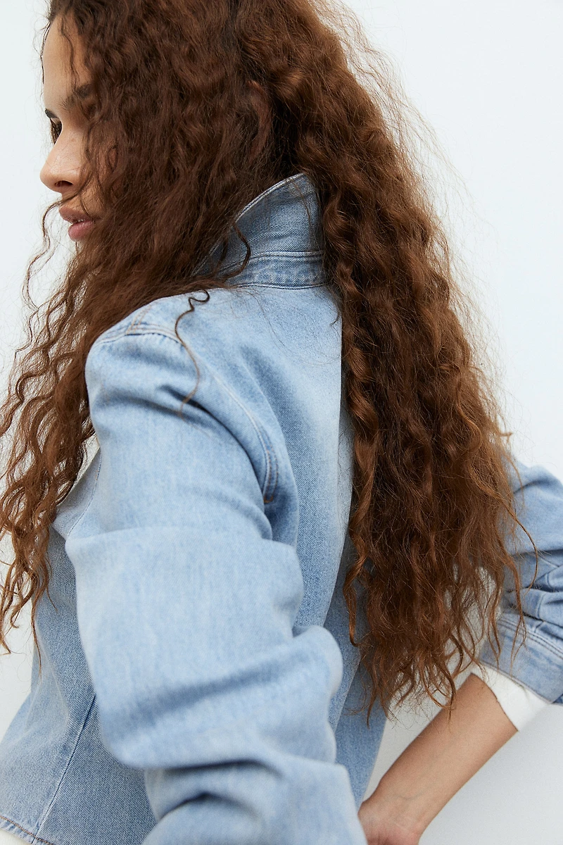 Chemise courte en denim