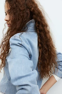 Chemise courte en denim