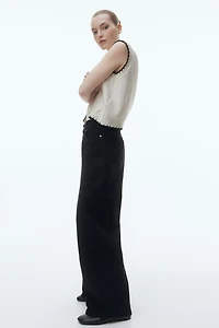 Button-Front Cable-Knit Sweater Vest