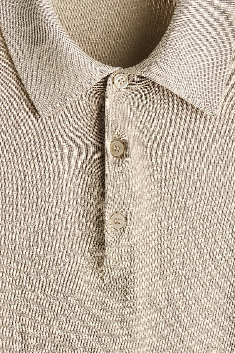 Regular-Fit Fine-Knit Polo Shirt