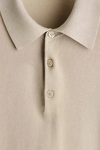 Regular-Fit Fine-Knit Polo Shirt