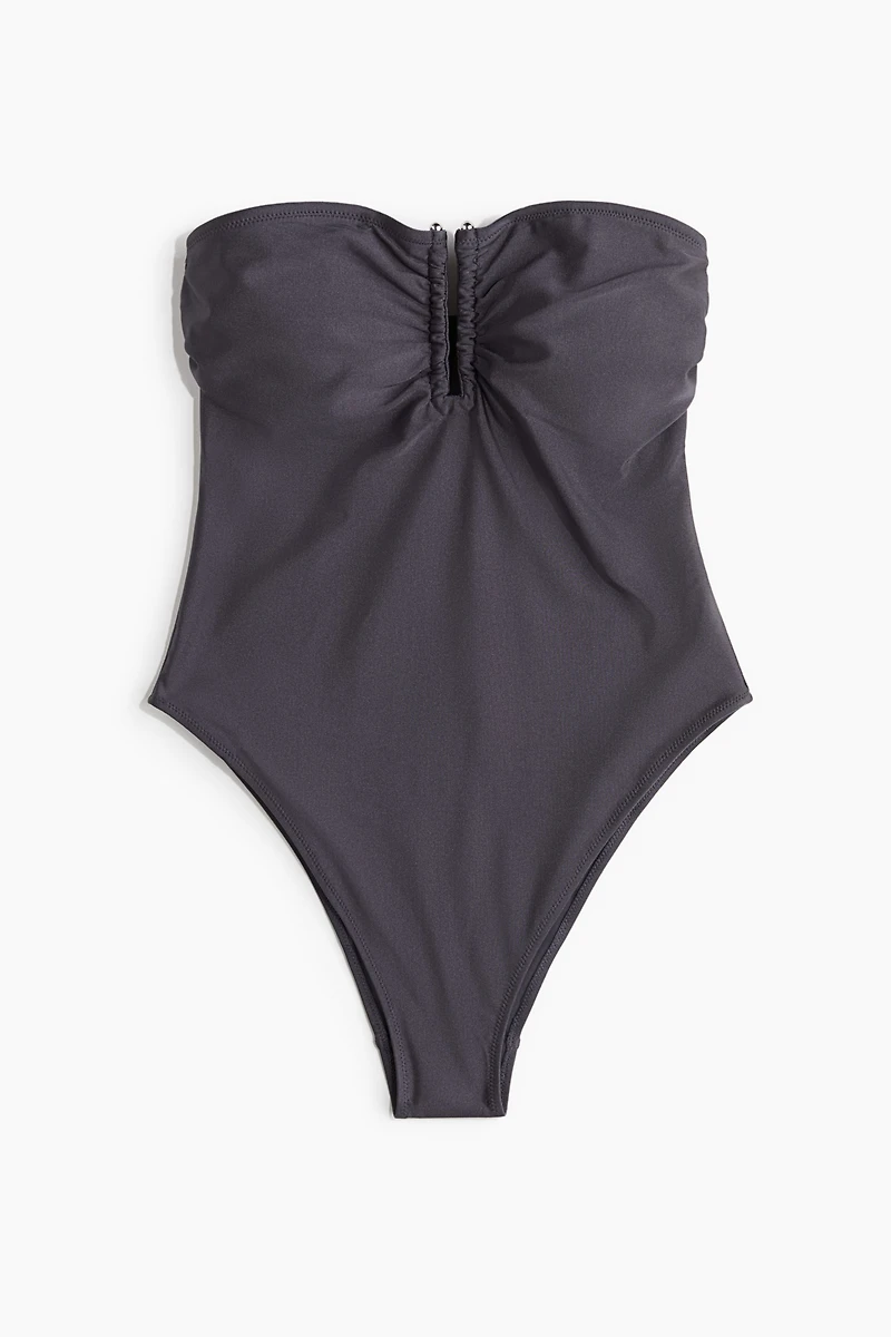 Padded-Cup Bandeau Swimsuit
