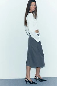 Double-Waistband Pencil Skirt
