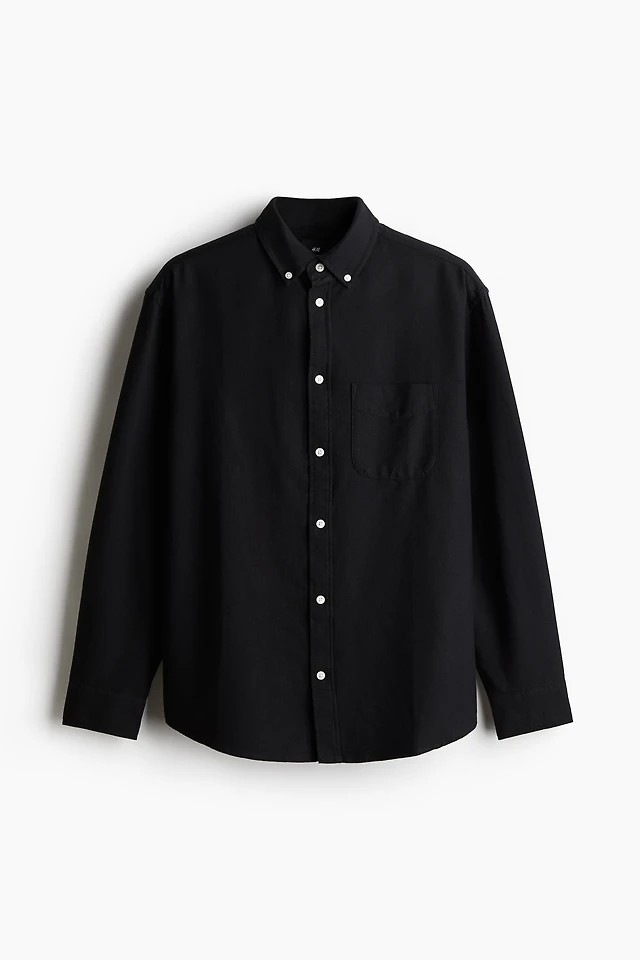 H&M Regular Fit Oxford Shirt Pine Centre