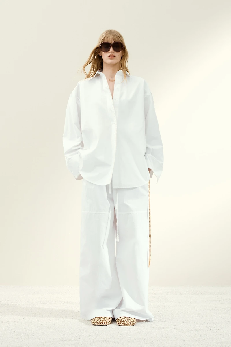 Stitching-Detail Cotton Shirt