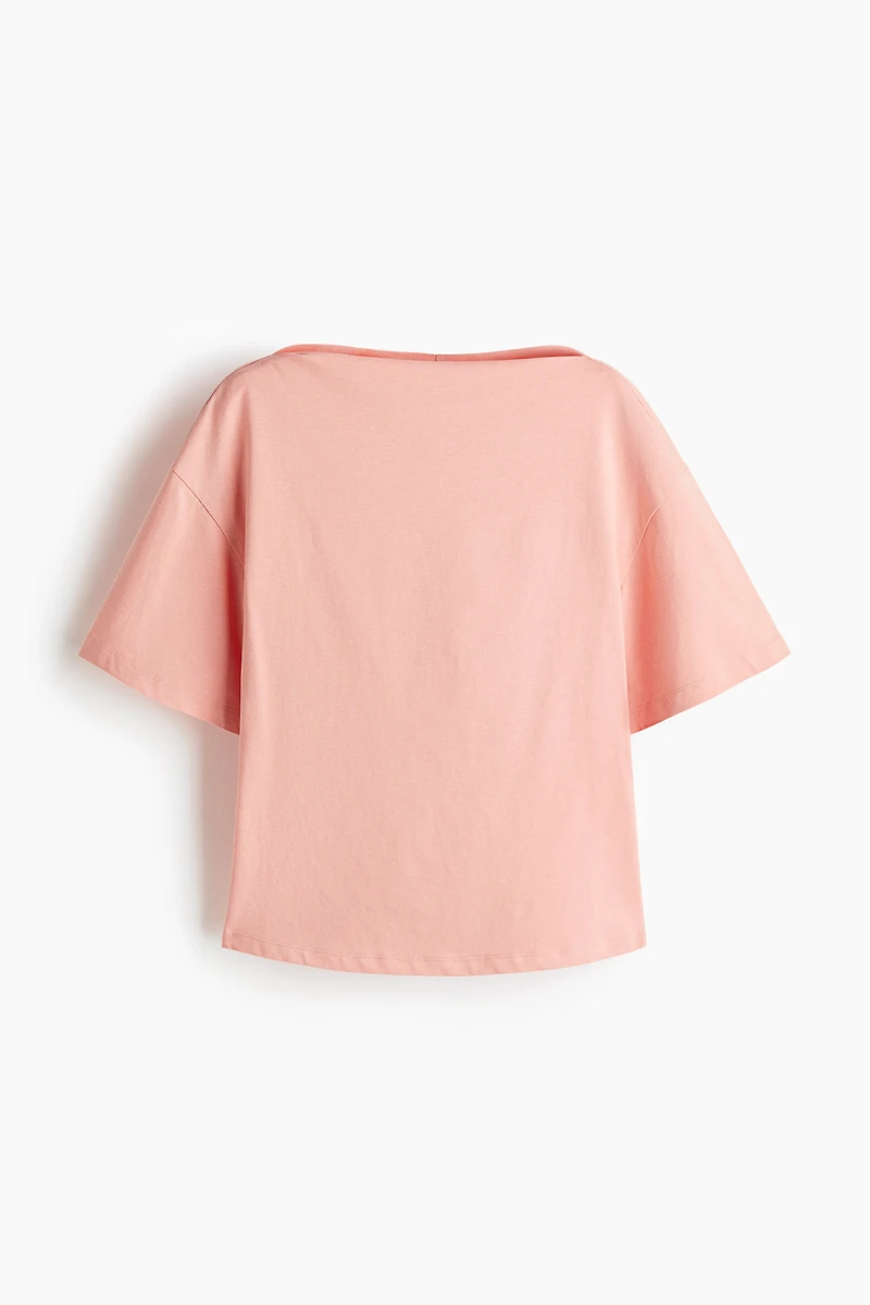 Boat-Neck Cotton Top