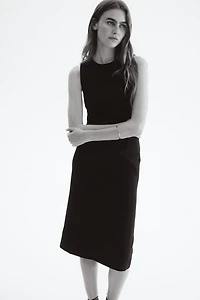 Crinkled Pencil Skirt