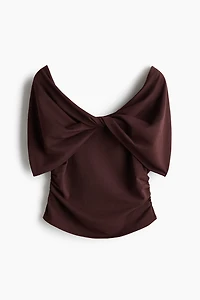 Twist-Detail Off-the-Shoulder Top