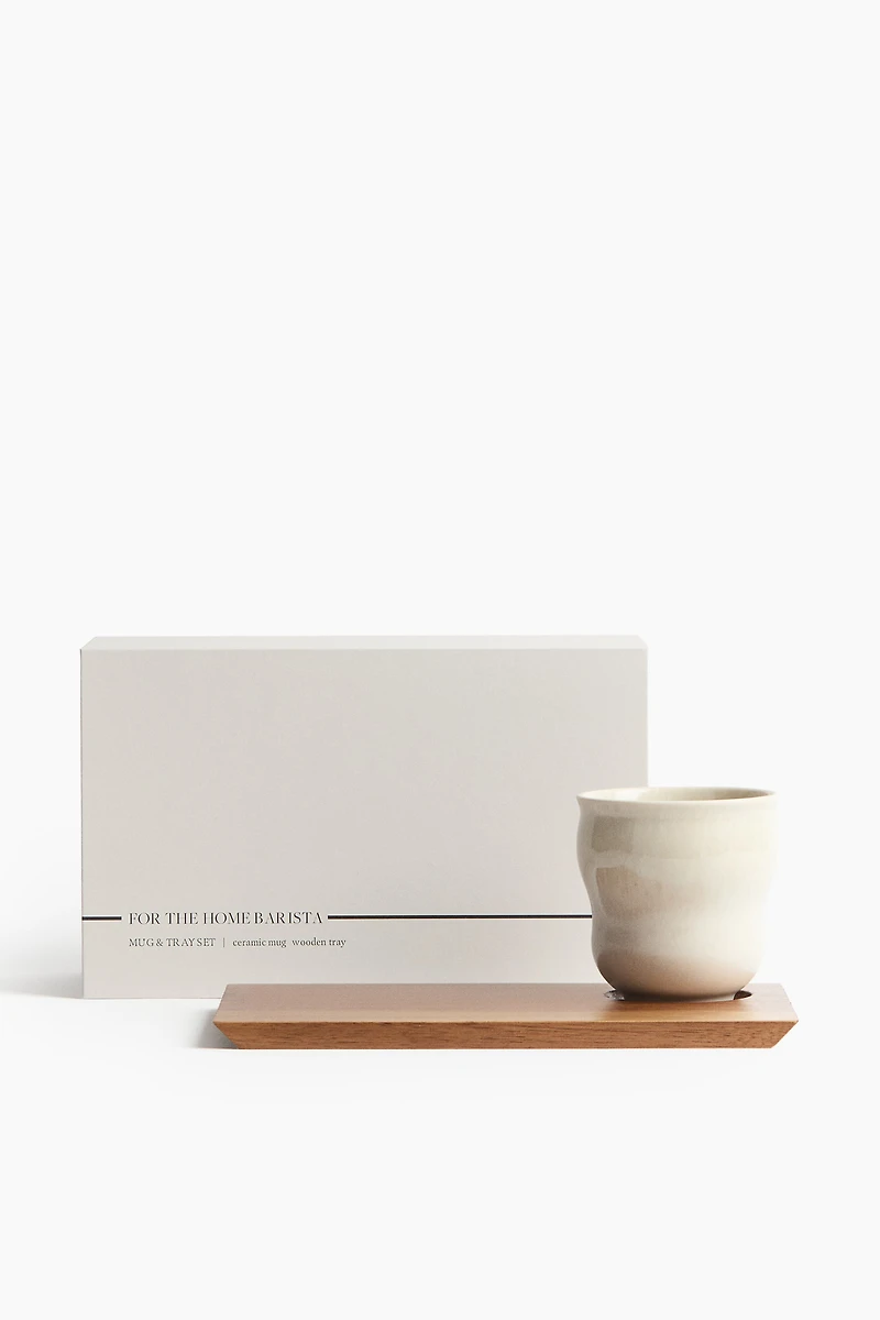 Coffret-cadeau tasse et plateau