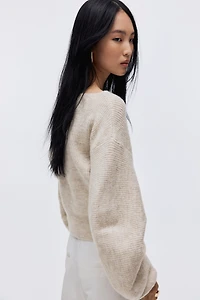 Oversized Boat-Neck Sweater