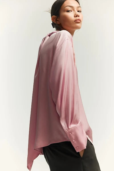 Scarf-Detail Blouse