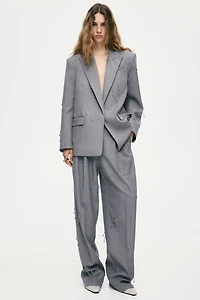 Pantalon avec perles de fantaisie