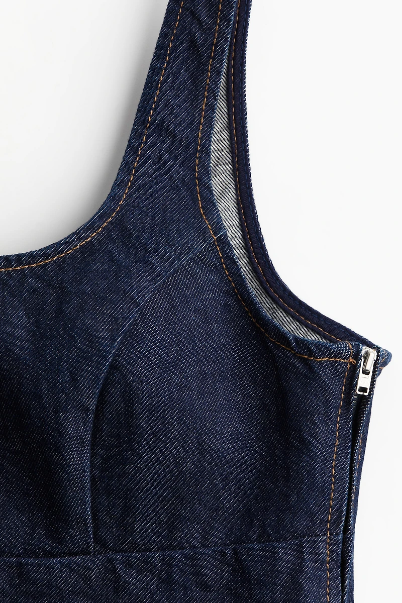 Robe chasuble en denim