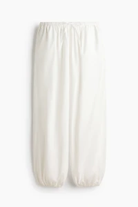 Cotton Balloon-Leg Pants