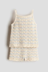 2-Piece Pointelle-Knit Cotton Set