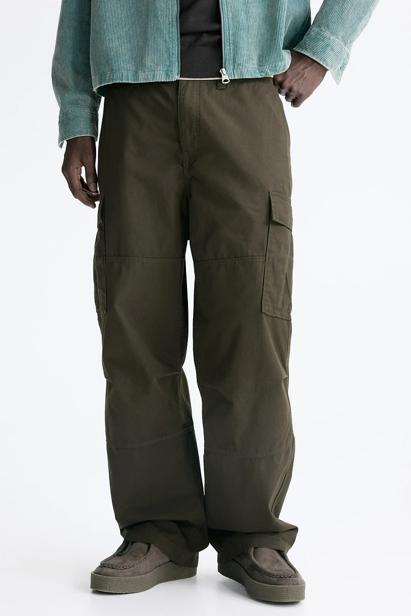 Pantalon cargo décontracté en coton