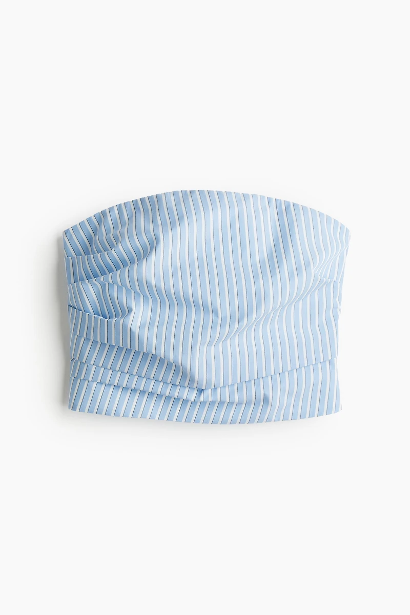 Pleat-detail Bandeau Top