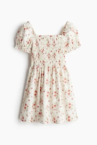 Smocked Poplin Dress