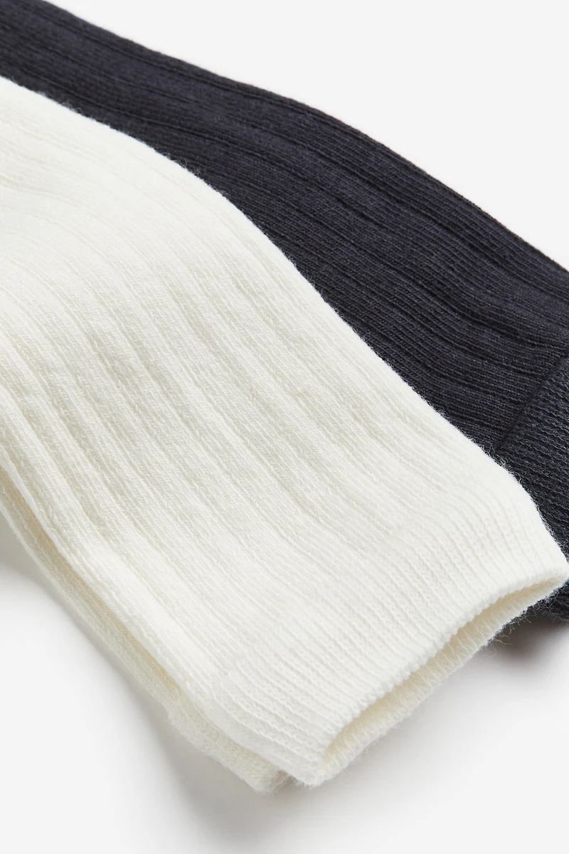 Lot de 2 collants côtelés sans pieds