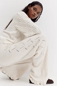 Pointelle-Knit Pants