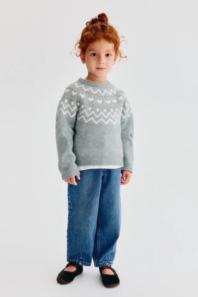 Jacquard-Knit Sweater