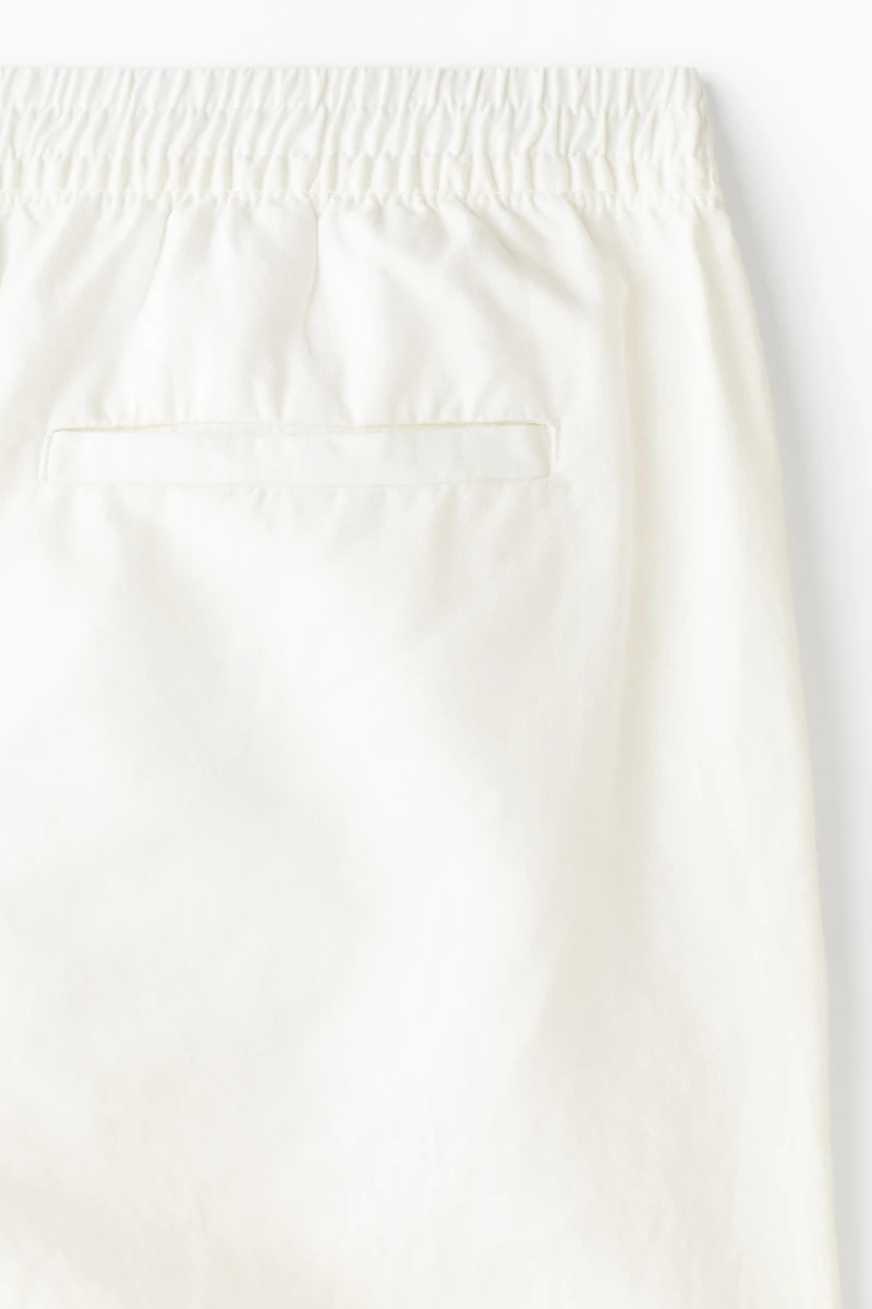 Short classique en lin mélangé