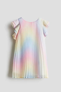 Robe plissée en mousseline