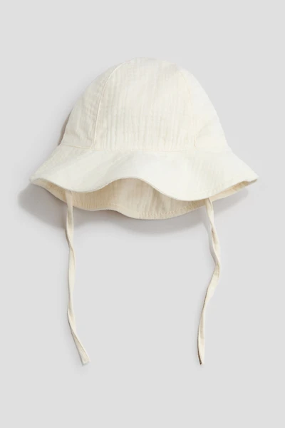 Chapeau de soleil en mousseline coton