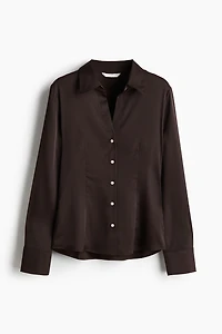 Fitted Satin Shirt