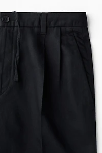Loose-Fit Linen-Blend Pants