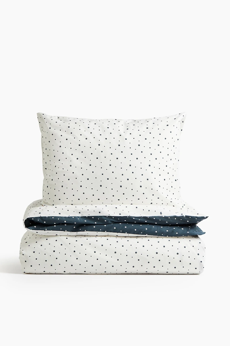 Housse de couette lit simple réversible