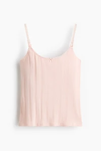 MAMA Pointelle Nursing Strappy Top