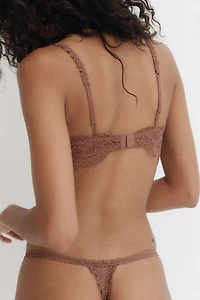 Soutien-gorge souple et coussiné en dentelle