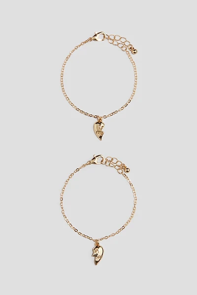 Lot de 2 bracelets l'amitié