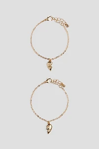 Lot de 2 bracelets l'amitié