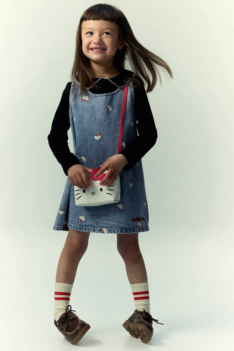 Printed Denim Dress