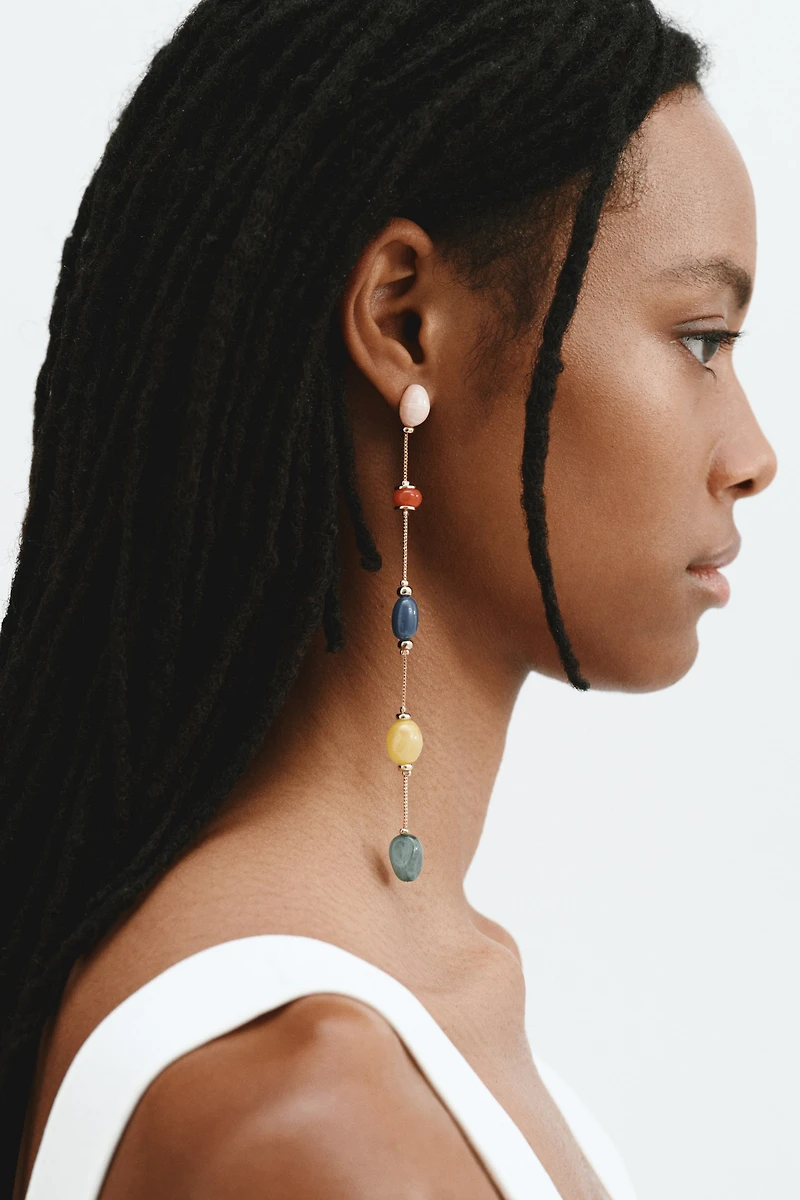 Beaded Pendant Earrings