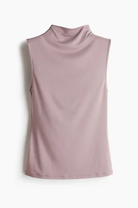 Microfiber Mock Turtleneck Top